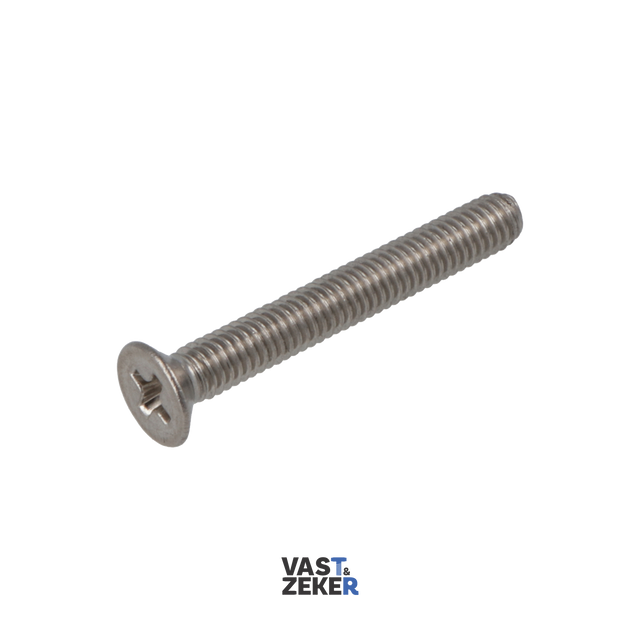 DIN965 Verzonken Metaalschroef PH M8 RVS-A2