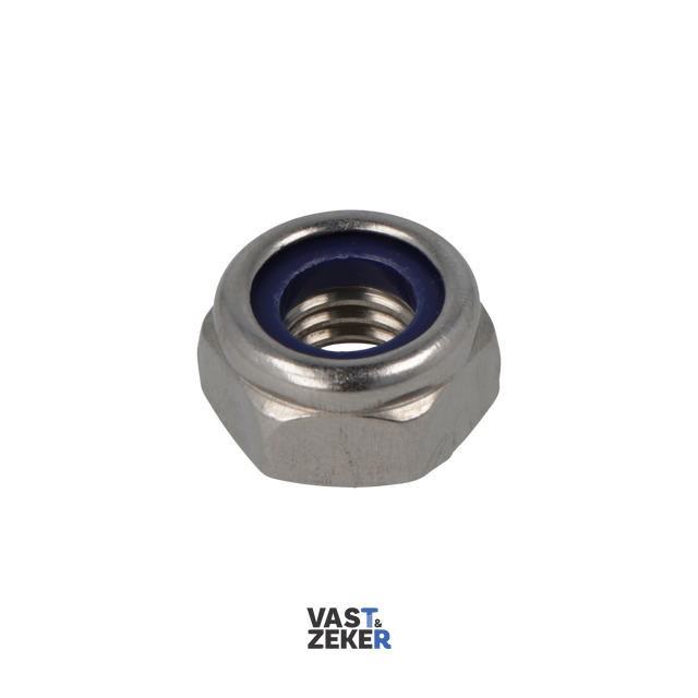 DIN985 Zeskant borgmoer RVS-A4
