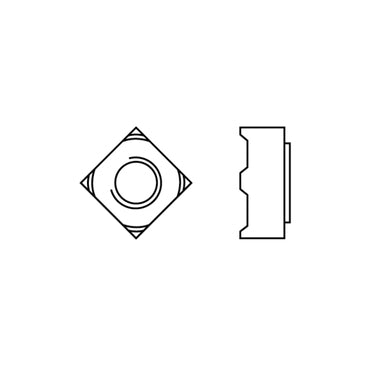 DIN928 Vierkantlasmoer RVS-A4