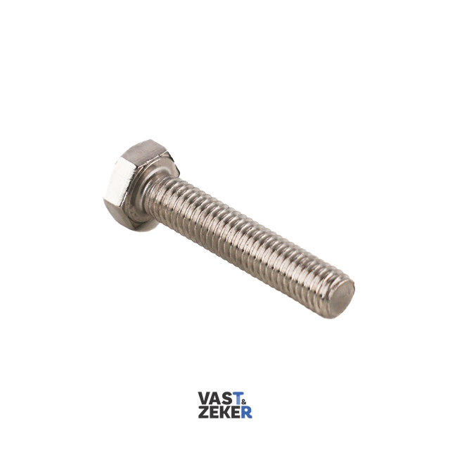 DIN933 Zeskanttapbout M12 RVS-A2