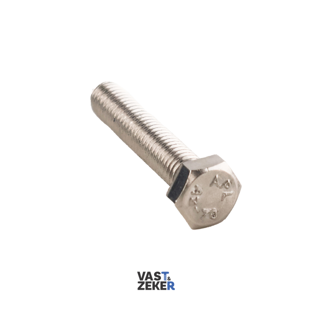 DIN933 Zeskanttapbout M12 RVS-A2