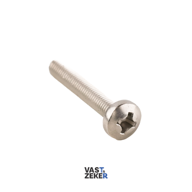 DIN7985 Bolkop Metaalschroef PH M6 RVS-A2