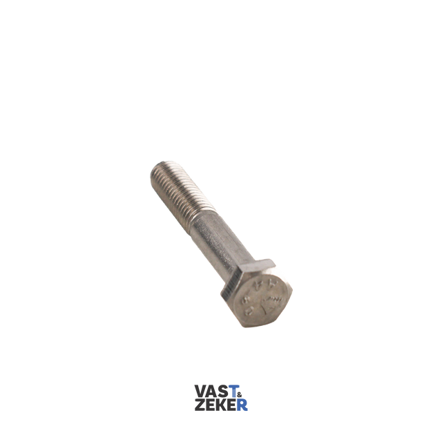 DIN931 Zeskantbout M6 RVS-A2
